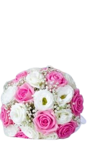 זר כלה ורדים עם גיפסנית